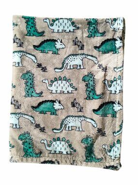 Adirondack Dino Dinosaur Gray Lovey Security Blanket 29" X 40"